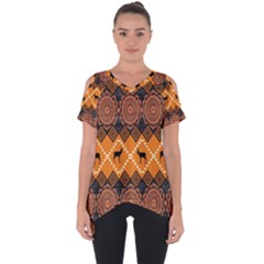 Traditiona  Patterns And African Patterns Cut Out Side Drop Tee