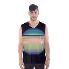 True Color Variety Of The Planet Saturn Men s Basketball Tank Top by Sapixe