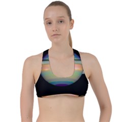 True Color Variety Of The Planet Saturn Criss Cross Racerback Sports Bra by Sapixe