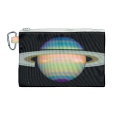 True Color Variety Of The Planet Saturn Canvas Cosmetic Bag (large) by Sapixe