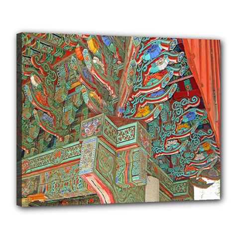 Traditional Korean Painted Paterns Canvas 20  X 16  by Sapixe