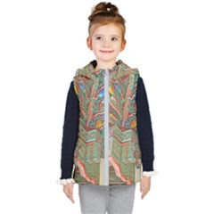 Traditional Korean Painted Paterns Kid s Hooded Puffer Vest