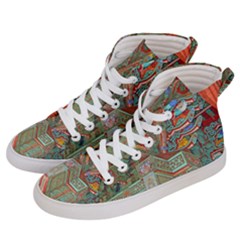 Traditional Korean Painted Paterns Men s Hi-top Skate Sneakers