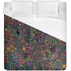 Trees Internet Multicolor Psychedelic Reddit Detailed Colors Duvet Cover (king Size) by Sapixe