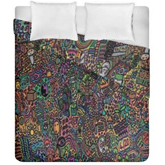 Trees Internet Multicolor Psychedelic Reddit Detailed Colors Duvet Cover Double Side (california King Size) by Sapixe