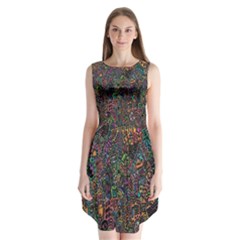 Trees Internet Multicolor Psychedelic Reddit Detailed Colors Sleeveless Chiffon Dress   by Sapixe