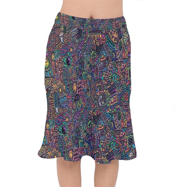 Trees Internet Multicolor Psychedelic Reddit Detailed Colors Mermaid Skirt