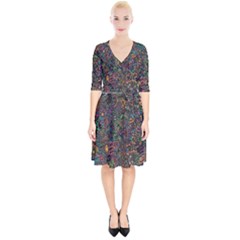 Trees Internet Multicolor Psychedelic Reddit Detailed Colors Wrap Up Cocktail Dress by Sapixe