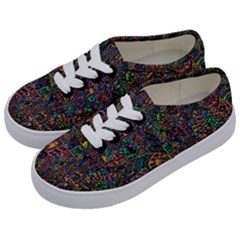 Trees Internet Multicolor Psychedelic Reddit Detailed Colors Kids  Classic Low Top Sneakers by Sapixe