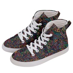 Trees Internet Multicolor Psychedelic Reddit Detailed Colors Men s Hi-top Skate Sneakers by Sapixe