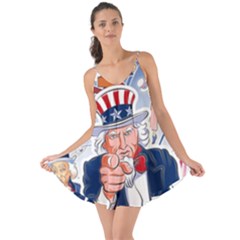 United States Of America Celebration Of Independence Day Uncle Sam Love The Sun Cover Up by Sapixe