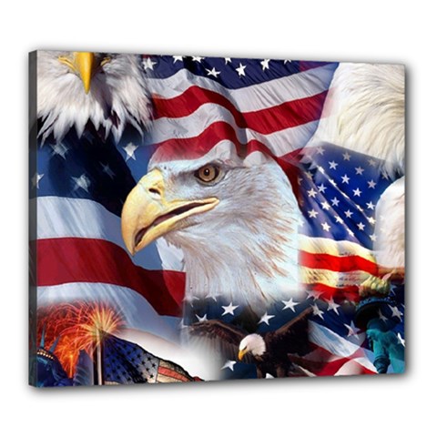 United States Of America Images Independence Day Canvas 24  X 20  by Sapixe