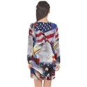 United States Of America Images Independence Day Long Sleeve Chiffon Shift Dress  View2