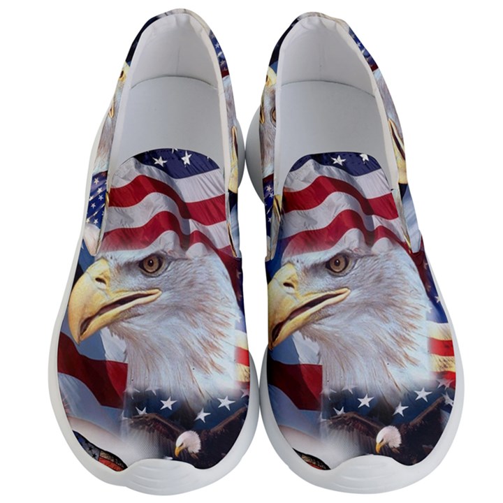 United States Of America Images Independence Day Men s Lightweight Slip Ons