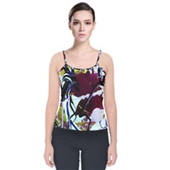 Immediate Attraction 9 Velvet Spaghetti Strap Top