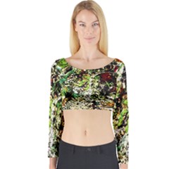 April   Birds Of Paradise 5 Long Sleeve Crop Top by bestdesignintheworld