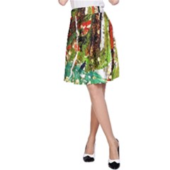 April   Birds Of Paradise A-line Skirt by bestdesignintheworld