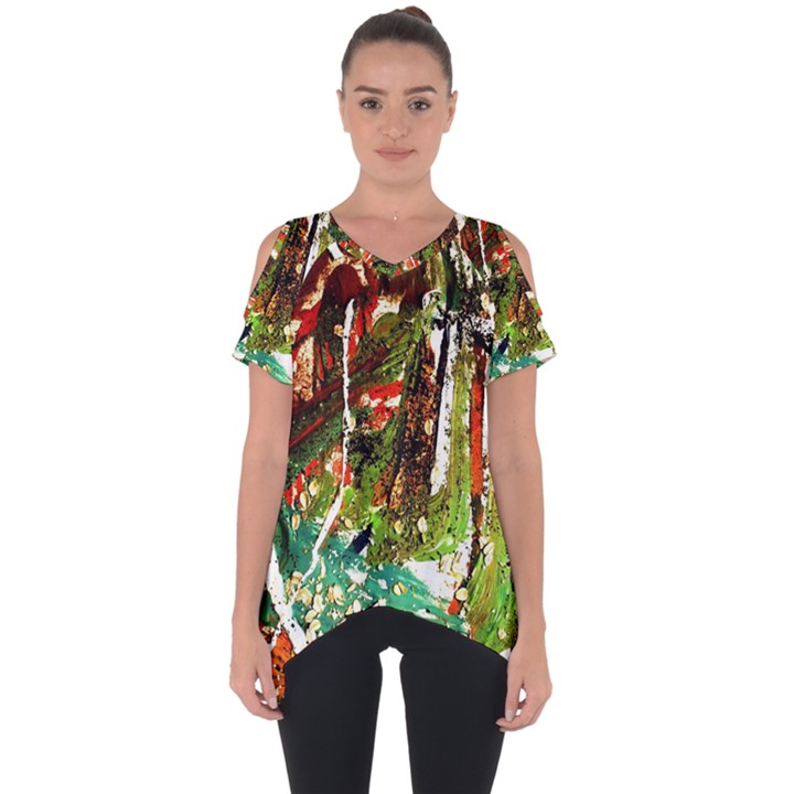 April   Birds Of Paradise Cut Out Side Drop Tee