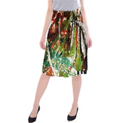 April   Birds Of Paradise Midi Beach Skirt by bestdesignintheworld