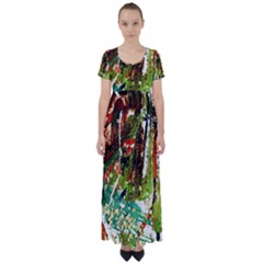 April   Birds Of Paradise High Waist Short Sleeve Maxi Dress