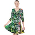 plant in the room  Quarter Sleeve Front Wrap Dress View1