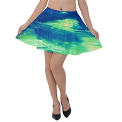 Sky Is The Limit Velvet Skater Skirt by bestdesignintheworld