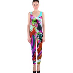 Desrt Blooming With Red Cactuses One Piece Catsuit by bestdesignintheworld