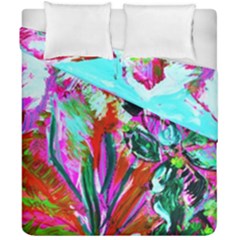 Desrt Blooming With Red Cactuses Duvet Cover Double Side (california King Size) by bestdesignintheworld