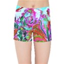 desrt blooming with red cactuses Kids Sports Shorts View1