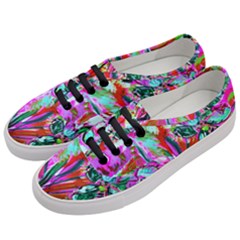 Desrt Blooming With Red Cactuses Women s Classic Low Top Sneakers by bestdesignintheworld