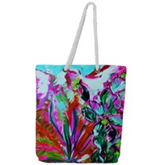 Desrt Blooming With Red Cactuses Full Print Rope Handle Tote (large)