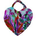 desrt blooming with red cactuses Giant Heart Shaped Tote View2