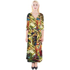 In A Mountains - State Washingtone Quarter Sleeve Wrap Maxi Dress