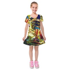 In A Mountains - State Washingtone Kids  Short Sleeve Velvet Dress by bestdesignintheworld