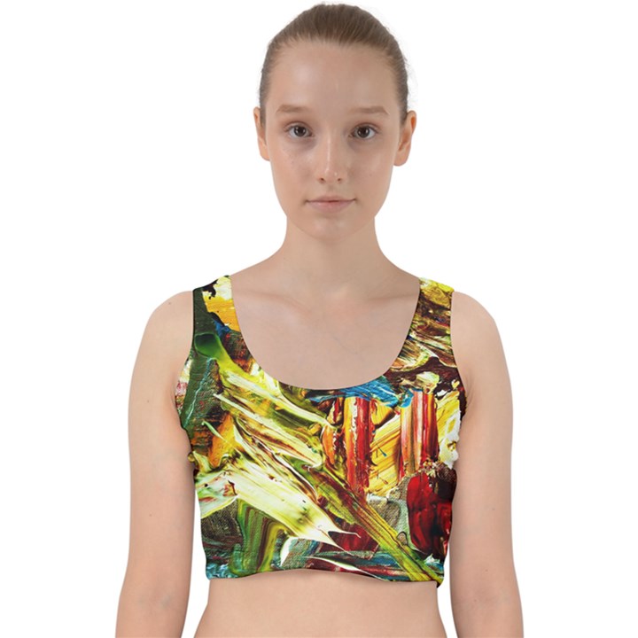 in a mountains - state washingtone Velvet Racer Back Crop Top