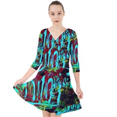 Monastery Estate Quarter Sleeve Front Wrap Dress by bestdesignintheworld