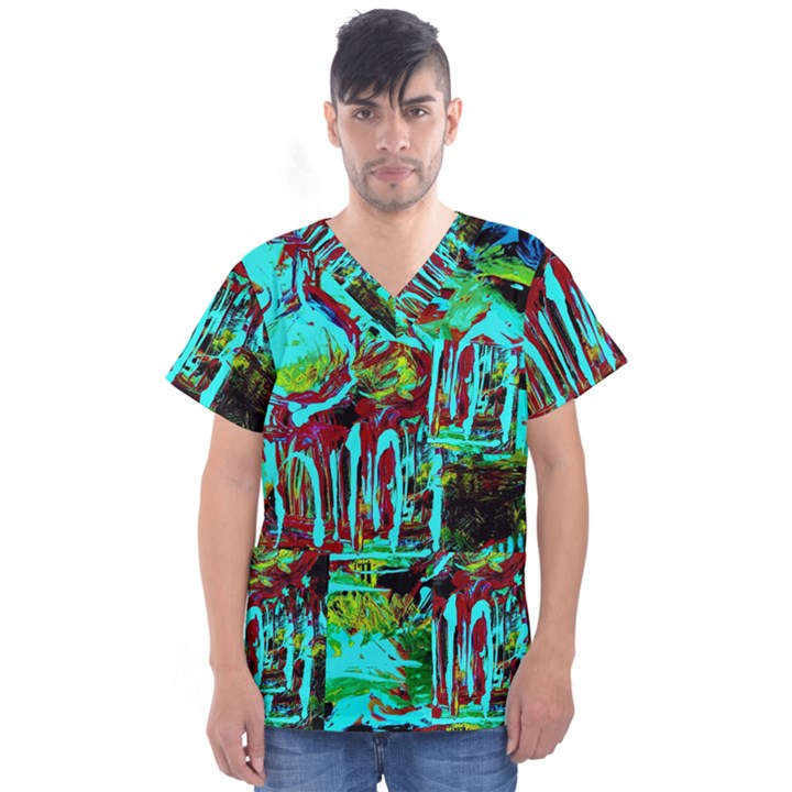 monastery estate Men s V-Neck Scrub Top