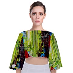 Point Of View - Part3 Tie Back Butterfly Sleeve Chiffon Top