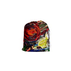 Red Sun In The Mountain Drawstring Pouches (xs)  by bestdesignintheworld