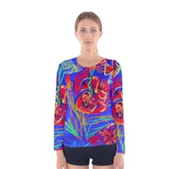 Red Poppies Women s Long Sleeve Tee