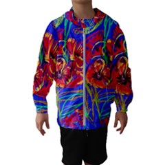 Red Poppies Hooded Wind Breaker (kids)