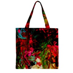 Sunset At The Footage Of Fudjiyama Zipper Grocery Tote Bag by bestdesignintheworld