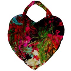 Sunset At The Footage Of Fudjiyama Giant Heart Shaped Tote by bestdesignintheworld