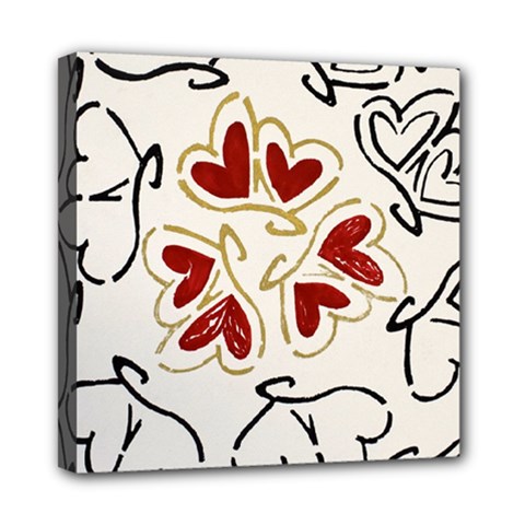 Love Love Hearts Mini Canvas 8  X 8  by Oniriks