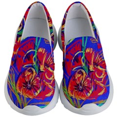 Dscf1376 -red Poppies Kid s Lightweight Slip Ons by bestdesignintheworld