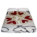 Love Love Hearts Fitted Sheet (King Size) View1