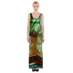 Dscf3179 - Royal Marine And Stone Lions Maxi Thigh Split Dress by bestdesignintheworld