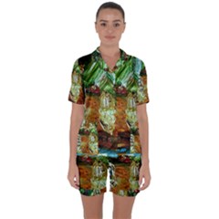 Dscf3179 - Royal Marine And Stone Lions Satin Short Sleeve Pyjamas Set by bestdesignintheworld