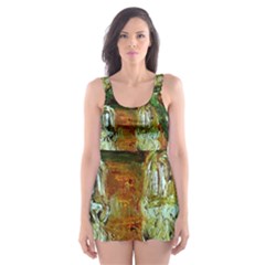 Dscf3179 - Royal Marine And Stone Lions Skater Dress Swimsuit by bestdesignintheworld