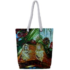 Dscf3179 - Royal Marine And Stone Lions Full Print Rope Handle Tote (small) by bestdesignintheworld